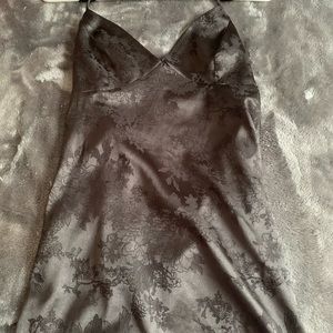 Shein Black satin mini dress